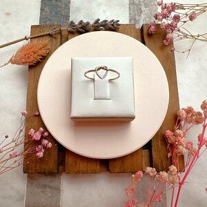 Gold Heart Love Knot Ring | 14k Gold Filled